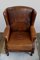 Art Deco Leather Wing Lounge Chairs, 1930s, Set of 2, Image 3