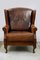 Art Deco Leather Wing Lounge Chairs, 1930s, Set of 2, Image 16