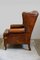 Art Deco Leather Wing Lounge Chairs, 1930s, Set of 2 14