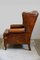 Art Deco Leather Wing Lounge Chairs, 1930s, Set of 2, Image 14