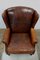 Art Deco Leather Wing Lounge Chairs, 1930s, Set of 2 17