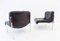 Black Leather Lounge Chairs from Girsberger, 1980s, Set of 2 18