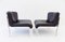 Black Leather Lounge Chairs from Girsberger, 1980s, Set of 2 5