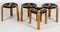 Stools by Rud Thygesen & Johnny Sørensen for Magnus Olesen, 1970s, Set of 4, Image 3