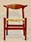 Scandinavian Modern Cowhorn Chair Attributed to Hans Wegner, 1960s, Imagen 12