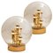 Large Hand Blown Bubble Glass Table Lamps from Doria, 1970, Set of 2 1