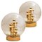 Large Hand Blown Bubble Glass Table Lamps from Doria, 1970, Set of 2, Image 1