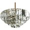 Faceted Crystal and Gilt Metal Chandelier from Kinkeldey, 1960, Image 1