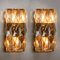 Wandlampen aus verchromtem Kristallglas von Palwa, 1970, 4er Set 4