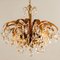 Crystal Glass & Gilt Brass 6-Light Chandeliers from Palwa, 1960s, Set of 2 12