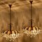 Crystal Glass & Gilt Brass 6-Light Chandeliers from Palwa, 1960s, Set of 2, Image 7