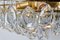 Chandeliers in Gilded Brass and Faceted Crystal from Palwa, 1960s, Set of 2 8