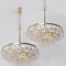 Chandeliers in Gilded Brass and Faceted Crystal from Palwa, 1960s, Set of 2 2