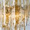 Brass Clear and Amber Spiral Glass Chandelier from Doria, 1970 5