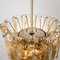 Brass Clear and Amber Spiral Glass Chandelier from Doria, 1970 12