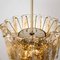 Brass Clear and Amber Spiral Glass Chandelier from Doria, 1970, Image 12