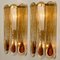 Amber Teardrops Wall Lights from Av Mazzega, 1970s, Set of 2 2