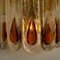 Amber Teardrops Wall Lights from Av Mazzega, 1970s, Set of 2 12