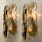 Citrus Swirl Ice Glass Wall Lights or Sconces from J.T. Kalmar, 1969, Set of 2 8