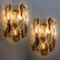 Citrus Swirl Ice Glass Wall Lights or Sconces from J.T. Kalmar, 1969, Set of 2 2