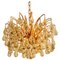 Large Brass and Crystal Chandelier by Ernst Palme, Germany, 1970s, Image 1