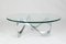 Aluminum and Glass Snake Coffee Table by Knut Hesterberg for Ronald Schmitt, 1960s 3