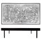 Vintage Aluminum Acid Etched Coffee Table by Bernhard Rohne, 1970s, Image 2