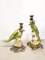 Decorative Brass Candleholder with Porcelain Parrots 1