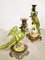 Dekorativer Messing Kerzenhalter mit Papageien aus Porzellan 2