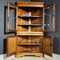 Antique English Corner Cupboard with Vitrine Top - Early 1900s, Image 4