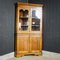 Antique English Corner Cupboard with Vitrine Top - Early 1900s 2