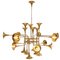 Chandelier In Gold and Brass 1