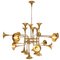 Lámpara de araña de oro y latón, Imagen 1