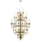 Chandelier In Gold-plated Brass With Clear Crystal Glass 1