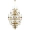Chandelier In Gold-plated Brass With Clear Crystal Glass, Image 1