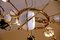 Pendant Light In Brass and Steel With Black and White Globes 3