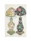 Lampes Inconnues, Porcelaine, Encre et Aquarelle, 1880s 1