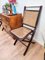 Italienische Mid-Century Holz, Messing & Rattan Klappstühle, 2er Set 4