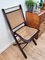 Chaises Pliantes Mid-Century en Bois, Laiton et Rotin, Italie, Set de 2 3