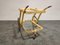 Italian Lacquered Goatskin Swan Bar Cart by Aldo Tura, 1960s 5
