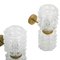 Mid-Century Modern Style Italian Murano Glass and Brass Sconces, Set of 2, Image 5