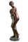 Large Italian Bronze Female Sculpture on Green Marble Base, 1950s 2