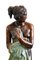 Large Italian Bronze Female Sculpture on Green Marble Base, 1950s, Image 6