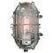 Vintage Industrial Clear Glass and Cast Iron Sconce 3