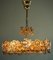 Gilt Brass & Crystal Chandelier in the style of Palwa or Lobmeyr, 1960s, Image 4