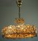 Lampadario in ottone dorato e cristallo nello stile di Palwa o Lobmeyr, anni '60, Immagine 8