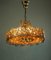 Lámpara de araña de latón dorado y cristal al estilo de Palwa o Lobmeyr, años 60, Imagen 3