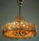 Lampadario in ottone dorato e cristallo nello stile di Palwa o Lobmeyr, anni '60, Immagine 11