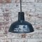 Blau emaillierte industrielle Vintage Fabriklampe 4