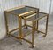 Italian Brass and Smoked Glass Nesting Tables, 1950s, Set of 2 8